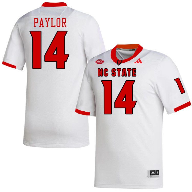 NC State Wolfpack #14 Jonathan Paylor College Football Jerseys Stitched-White
